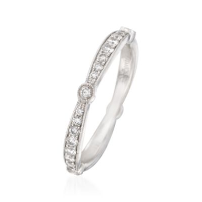 Simon G. .33 ct. t.w. Diamond Wedding Ring in 18kt White Gold &mdash; Alt Image 2