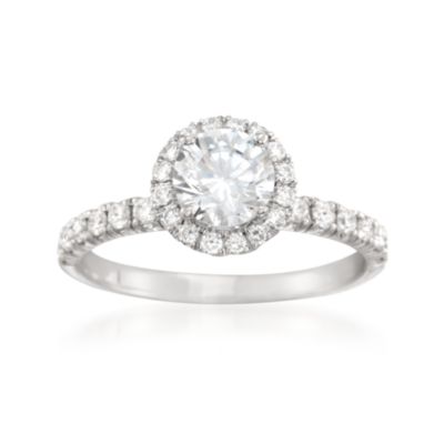 Simon G .47 ct. t.w. Diamond Engagement Ring Setting in 18kt White Gold &mdash; Alt Image 1