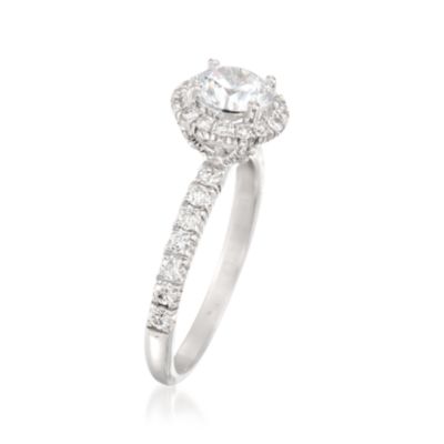 Simon G .47 ct. t.w. Diamond Engagement Ring Setting in 18kt White Gold &mdash; Alt Image 2