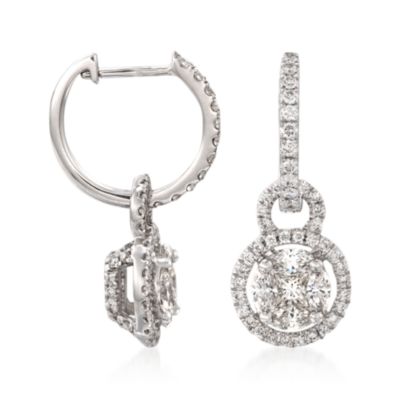 Simon G. 1.21 ct. t.w. Diamond Earrings in 18kt White Gold &mdash; Alt Image 3