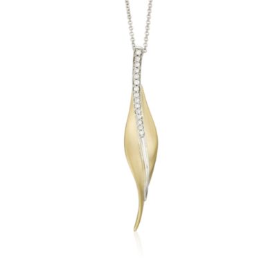 Simon G. .13 ct. t.w. Diamond Pendant Necklace in 18kt Two-Tone Gold. 18" &mdash; Alt Image 1