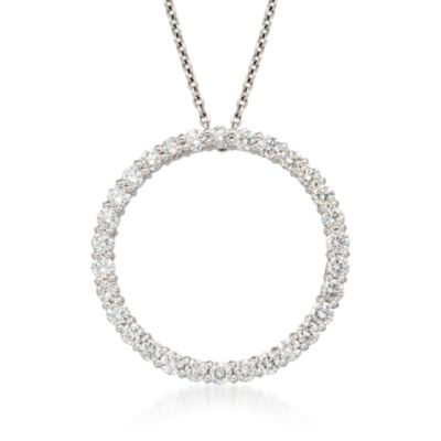 Roberto Coin 2.68 ct. t.w. Diamond Circle Necklace in 18kt White Gold. 16" &mdash; Alt Image 1