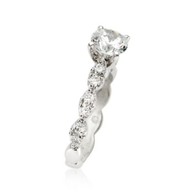 Gabriel Designs .50 ct. t.w. Diamond Engagement Ring Setting in 14kt White Gold &mdash; Alt Image 3