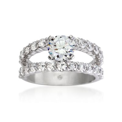 Gabriel Designs 1.65 ct. t.w. Diamond Engagement Ring Setting in 14kt White Gold &mdash; Alt Image 1