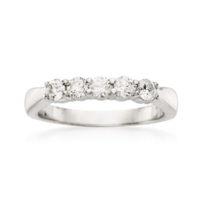 .50 ct. t.w. 5-Stone Diamond Wedding Ring in 14kt White Gold &mdash; Alt Image 1