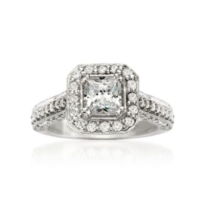 Gabriel Designs .80 ct. t.w. Diamond Engagement Ring Setting in 14kt White Gold &mdash; Alt Image 1