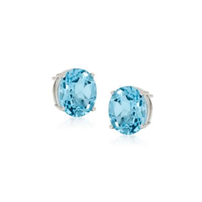10.00 ct. t.w. Blue Topaz Stud Earrings in Sterling Silver  &mdash; Alt Image 1