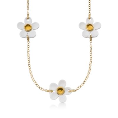 11.50 ct. t.w. Citrine and .55 ct. t.w. Diamond Necklace In 18kt Yellow Gold &mdash; Alt Image 1