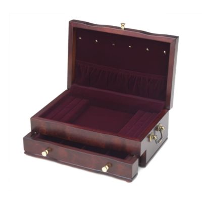Reed & Barton "Princess II" Mahogany Finish Jewelry Chest &mdash; Alt Image 1