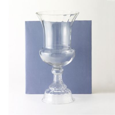 Optic Swirl Glass Footed Vase &mdash; Alt Image 1