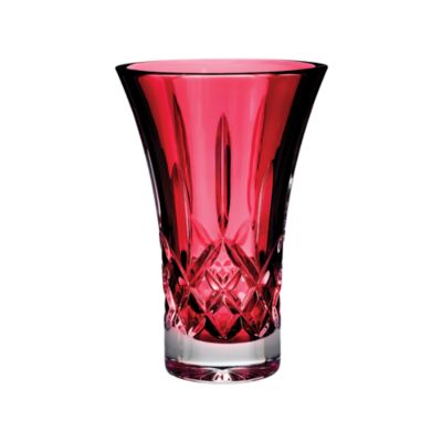 Waterford Crystal "Colour Me" Lismore Red Flared Vase  &mdash; Alt Image 1