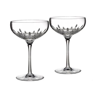 Waterford Crystal Lismore Essence Set of 2 Saucer Champagne Glasses &mdash; Alt Image 1