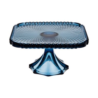 American Vintage Footed Blue Cake Stand &mdash; Alt Image 1