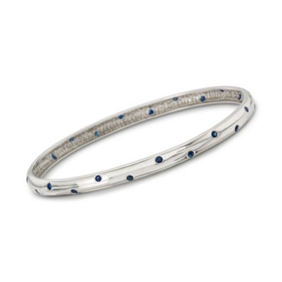 1.00 ct. t.w. Sapphire Bangle Bracelet in Sterling Silver. 7" &mdash; Alt Image 1