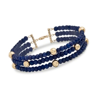 72.00 ct. t.w. Sapphire Bracelet In 14kt Yellow Gold. 7" &mdash; Alt Image 1