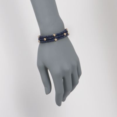 72.00 ct. t.w. Sapphire Bracelet In 14kt Yellow Gold. 7" &mdash; Alt Image 2