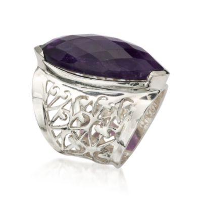 25.00 Carat Amethyst Ring in Sterling Silver &mdash; Alt Image 3