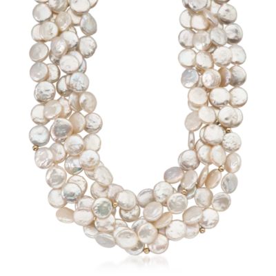 Pearl Torsade Necklace in 14kt Gold Over Sterling Silver &mdash; Alt Image 1