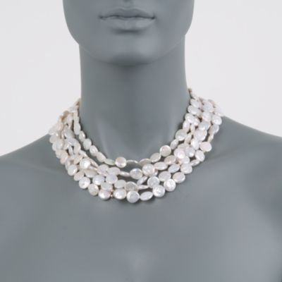 Pearl Torsade Necklace in 14kt Gold Over Sterling Silver &mdash; Alt Image 2