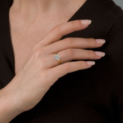 2.00 Carat Diamond Solitaire RSVP Engagement Ring in 14kt Yellow Gold &mdash; Alt Image 5