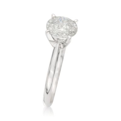 2.00 Carat Diamond Solitaire RSVP Engagement Ring in 14kt White Gold &mdash; Alt Image 3