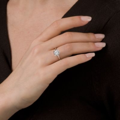 2.00 Carat Diamond Solitaire RSVP Engagement Ring in 14kt White Gold &mdash; Alt Image 5