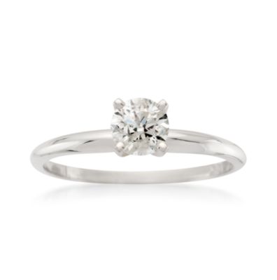 .50 Carat Diamond Solitaire RSVP Engagement Ring in 14kt White Gold &mdash; Alt Image 1