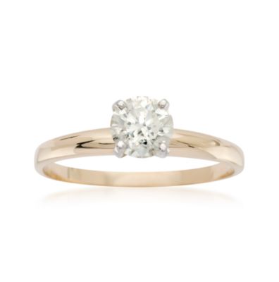 .75 Carat Diamond Solitaire RSVP Engagement Ring in 14kt Yellow Gold &mdash; Alt Image 1