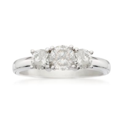 1.00 ct. t.w. Diamond 3-Stone RSVP Engagement Ring in 14kt White Gold &mdash; Alt Image 1