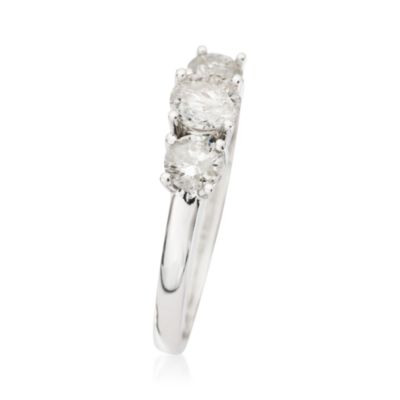 1.00 ct. t.w. Diamond 3-Stone RSVP Engagement Ring in 14kt White Gold &mdash; Alt Image 3