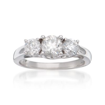 1.50 ct. t.w. Diamond 3-Stone RSVP Engagement Ring in 14kt White Gold &mdash; Alt Image 1