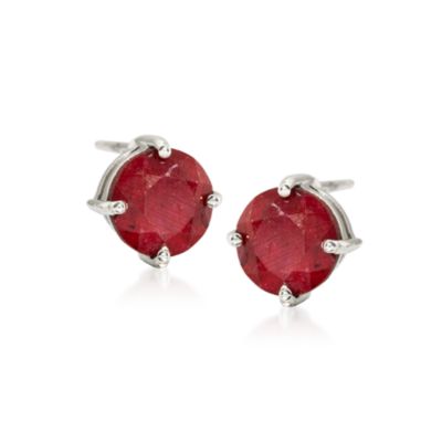 4.00 ct. t.w. Ruby Stud Earrings in Sterling Silver &mdash; Alt Image 1