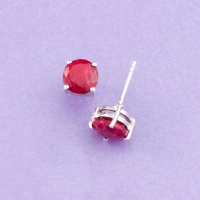 4.00 ct. t.w. Ruby Stud Earrings in Sterling Silver &mdash; Alt Image 3
