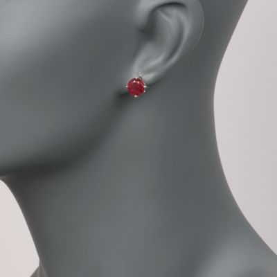 4.00 ct. t.w. Ruby Stud Earrings in Sterling Silver &mdash; Alt Image 2