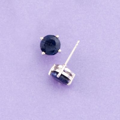 4.00 ct. t.w. Sapphire Stud Earrings in Sterling Silver &mdash; Alt Image 3