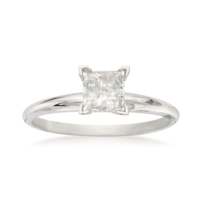 1.00 Carat Diamond Solitaire RSVP Engagement Ring in 14kt White Gold &mdash; Alt Image 1
