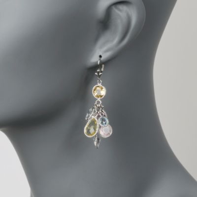 28.50 ct. t.w. Multi-Gem Earrings In Sterling Silver &mdash; Alt Image 2