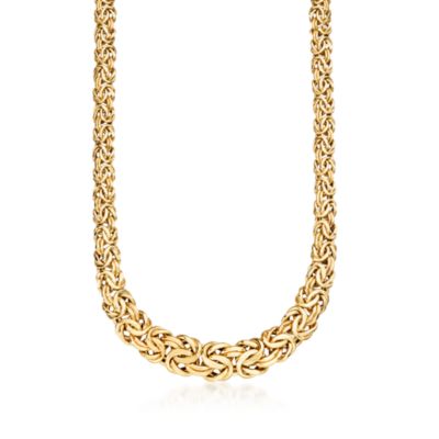14kt Yellow Gold Italian Byzantine Necklace &mdash; Alt Image 1