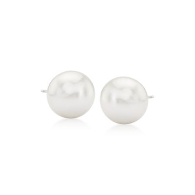 12-13mm South Sea Pearl Earrings in 14kt White Gold &mdash; Alt Image 1