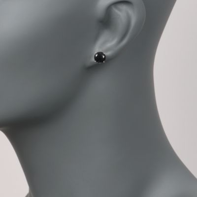 3.00 ct. t.w. Black Diamond Stud Earrings in 14kt White Gold &mdash; Alt Image 2