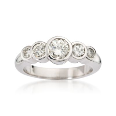 C. 2009 Vintage 1.17 ct. t.w. Diamond Wedding Ring in 14kt White Gold. Size 6.75 &mdash; Alt Image 1