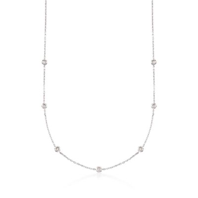 .20 ct. t.w. Diamond Station Necklace in Sterling Silver &mdash; Alt Image 1