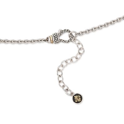 Andrea Candela Diamond Accent Floral Pendant With Chain in 18kt Yellow Gold and Sterling Silver. 16" &mdash; Alt Image 2