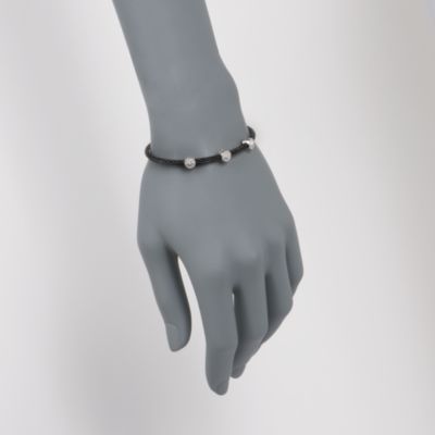 Charriol .14 ct. t.w. Diamond Bangle Bracelet in Stainless Steel and 18kt White Gold. 7" &mdash; Alt Image 2
