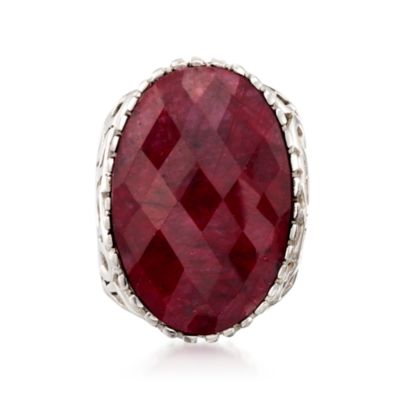 40.50 Carat Ruby Ring in Sterling Silver &mdash; Alt Image 1