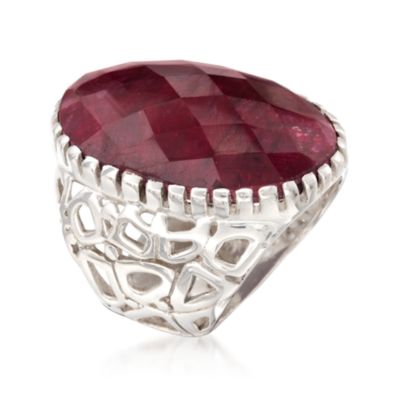 40.50 Carat Ruby Ring in Sterling Silver &mdash; Alt Image 3