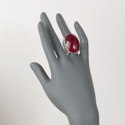 40.50 Carat Ruby Ring in Sterling Silver &mdash; Alt Image 2
