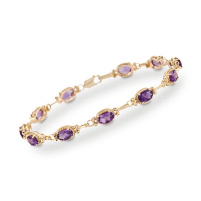 5.00 ct. t.w. Amethyst Bracelet in 14kt Yellow Gold &mdash; Alt Image 1