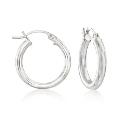 Sterling Silver Hoop Earrings &mdash; Alt Image 1
