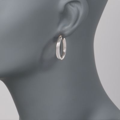 Sterling Silver Hoop Earrings &mdash; Alt Image 2